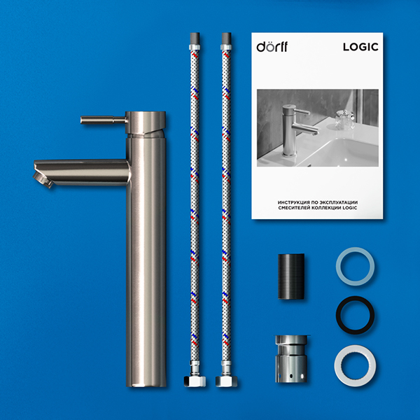 Смеситель Dorff Logic D3002102SS для раковины, нержавеющей сталь