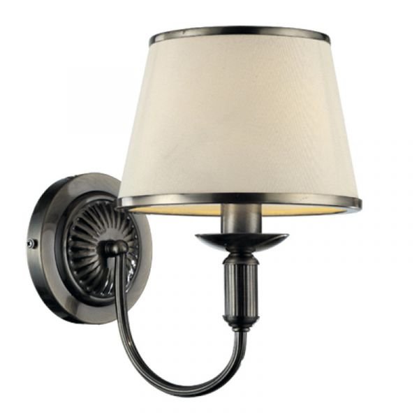 Бра Arte Lamp Alice A3579AP-1AB, арматура бронза, плафон ткань бежевая, 18х21 см