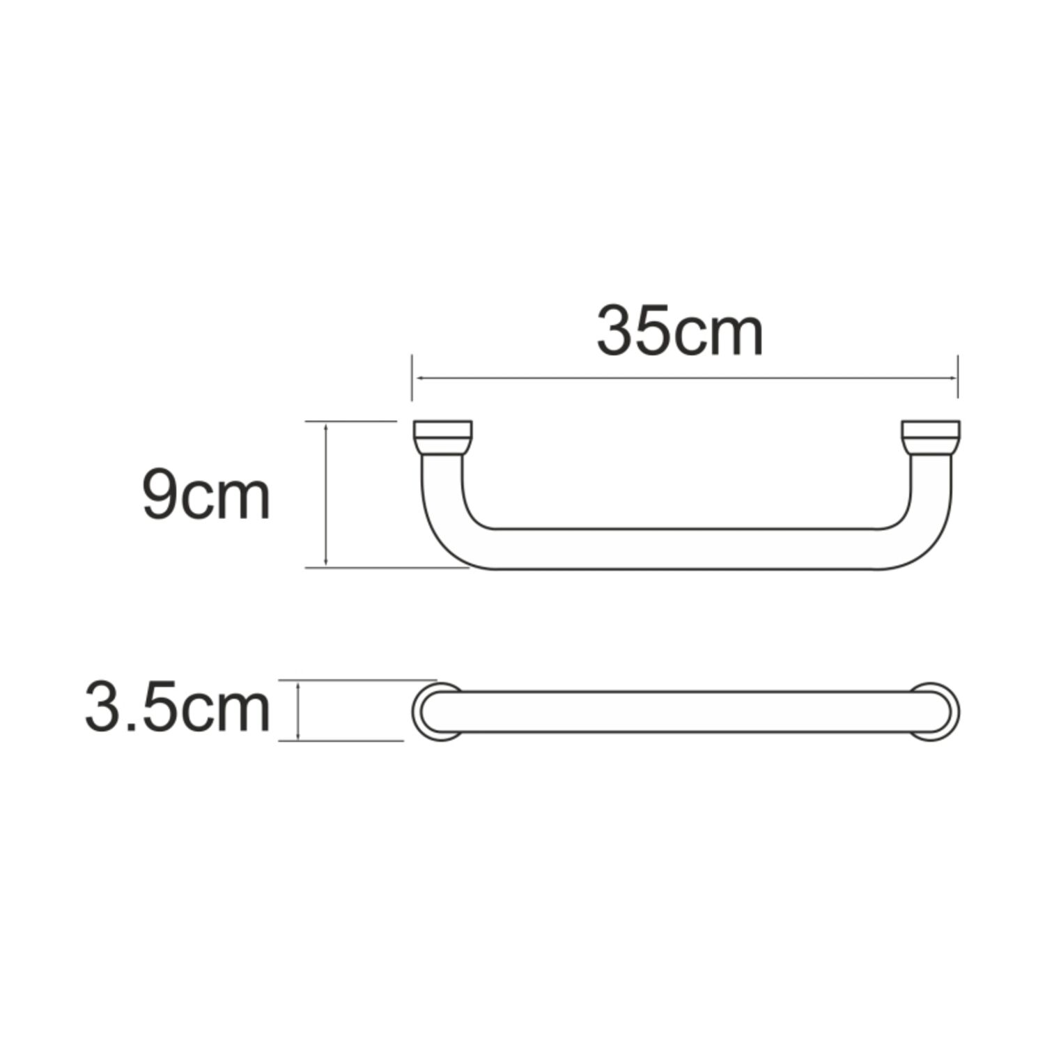 Поручень WasserKRAFT K-1066 Nickel для ванны, цвет никель - фото 1