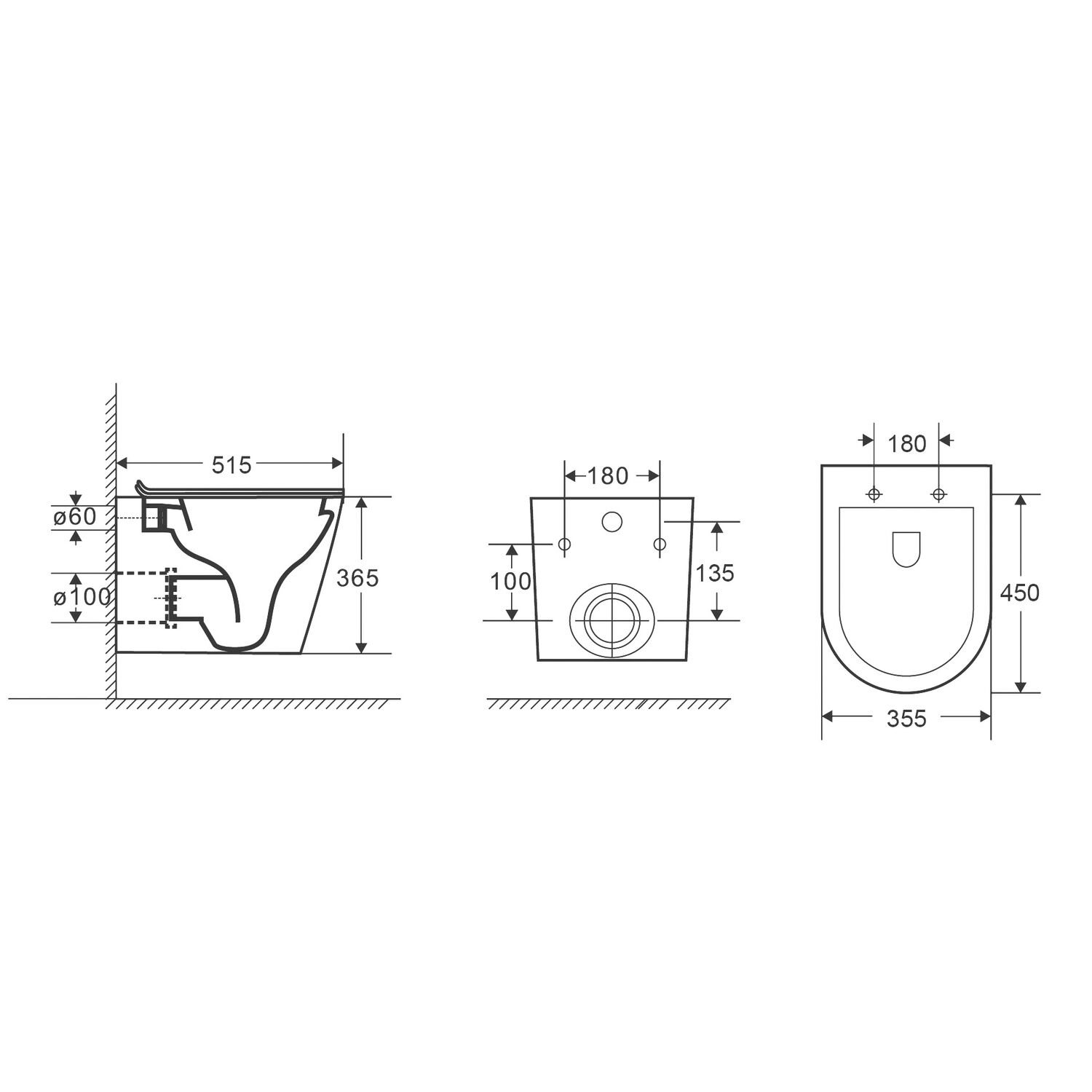 Унитаз Grossman Tornado GR-4478 BMSQ подвесной, безободковый, с сиденьем микролифт, цвет черный матовый - фото 1