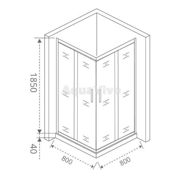 Душевой уголок Good Door Jazze CR-80-B-BR 80х80, стекло тонированное, профиль бронза - фото 1