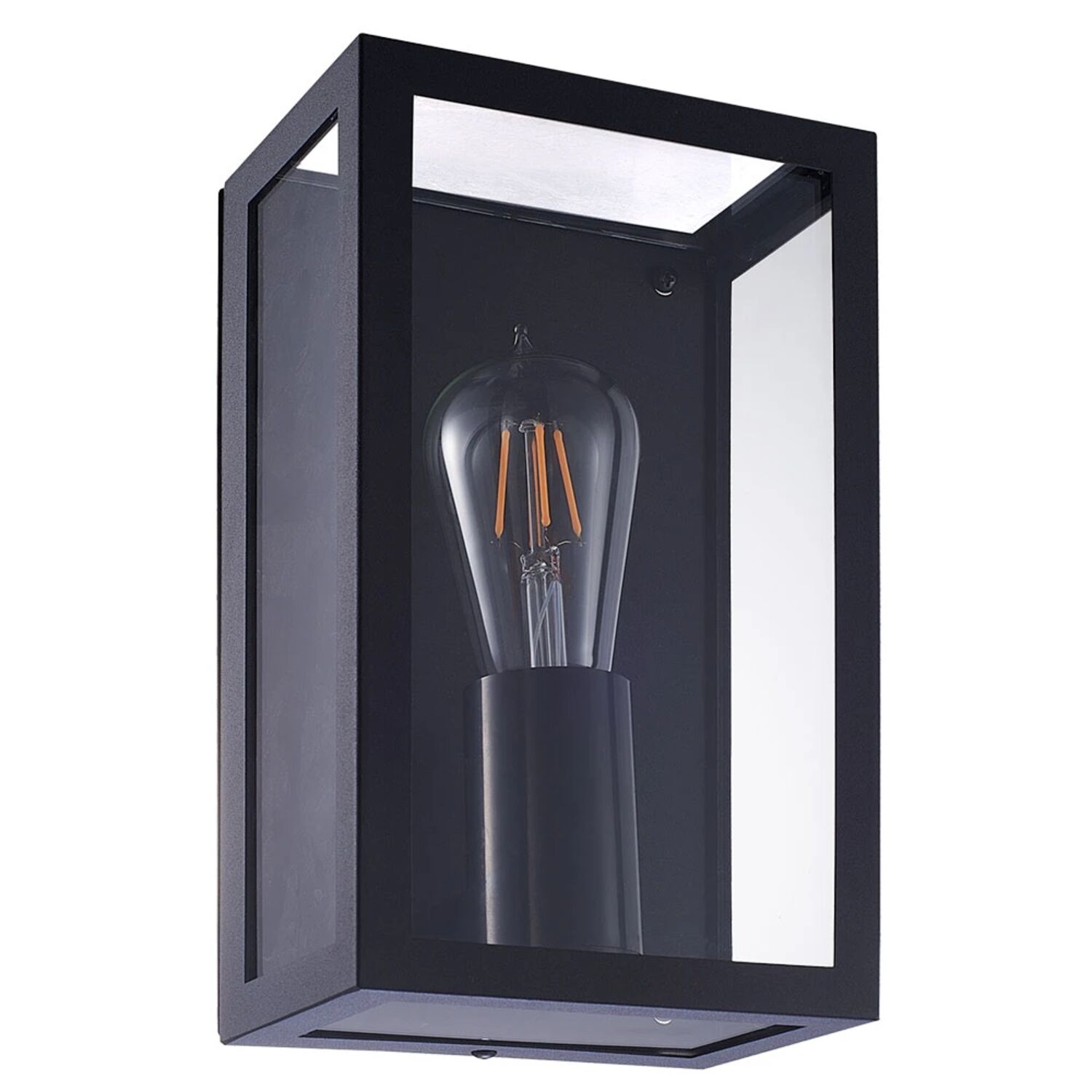 Уличный настенный светильник Arte Lamp Belfast A4569AL-1BK, арматура черный, плафон стекло прозрачное