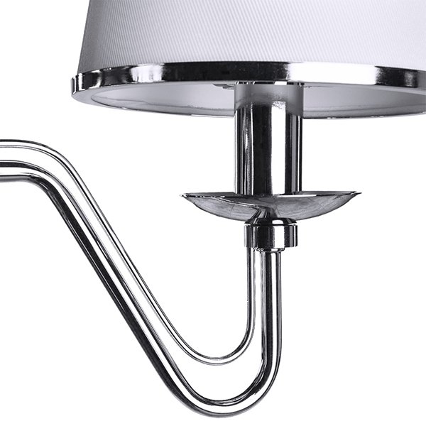 Бра Arte Lamp Aurora A1150AP-1CC, арматура хром, плафон ткань белая, 17х24 см