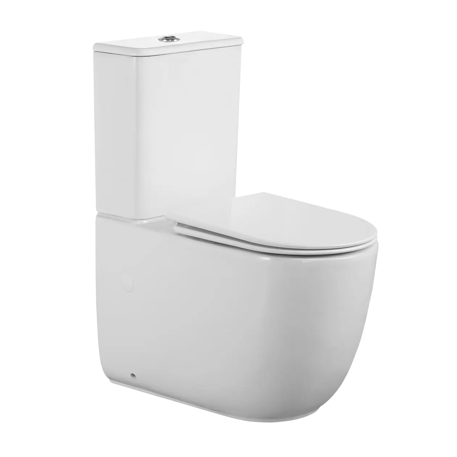 Унитаз CeruttiSPA Mirko Tornado CT11090 напольный, безободковый, смыв Торнадо, с сиденьем микролифт, цвет белый