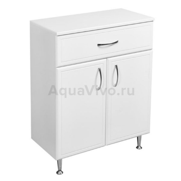 Комод Stella Polar Концепт 60, 1 ящик, цвет белый, с бельевой корзиной