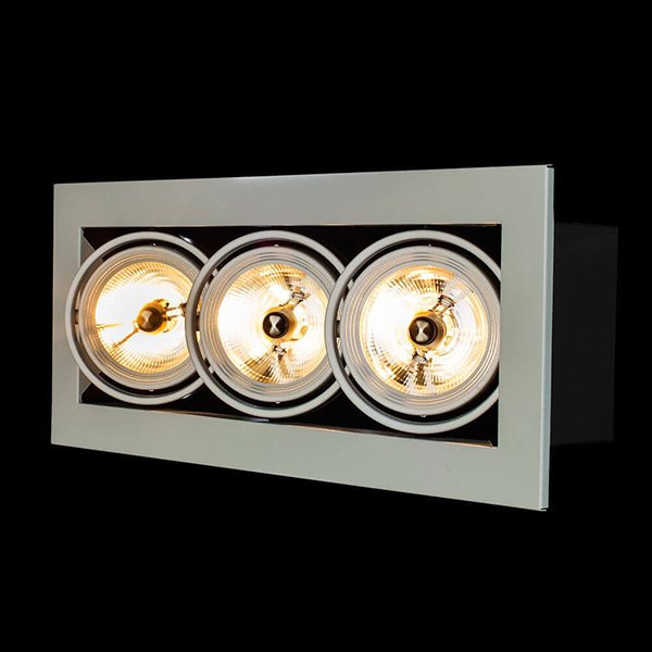Точечный светильник Arte Lamp Cardani Medio A5930PL-3WH, арматура белая, 36х15 см