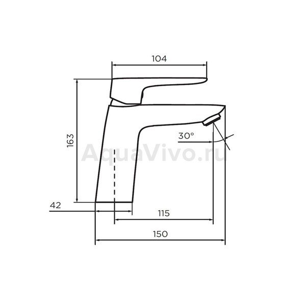 Смеситель Dorff Prime D40102100 для раковины, цвет хром - фото 1