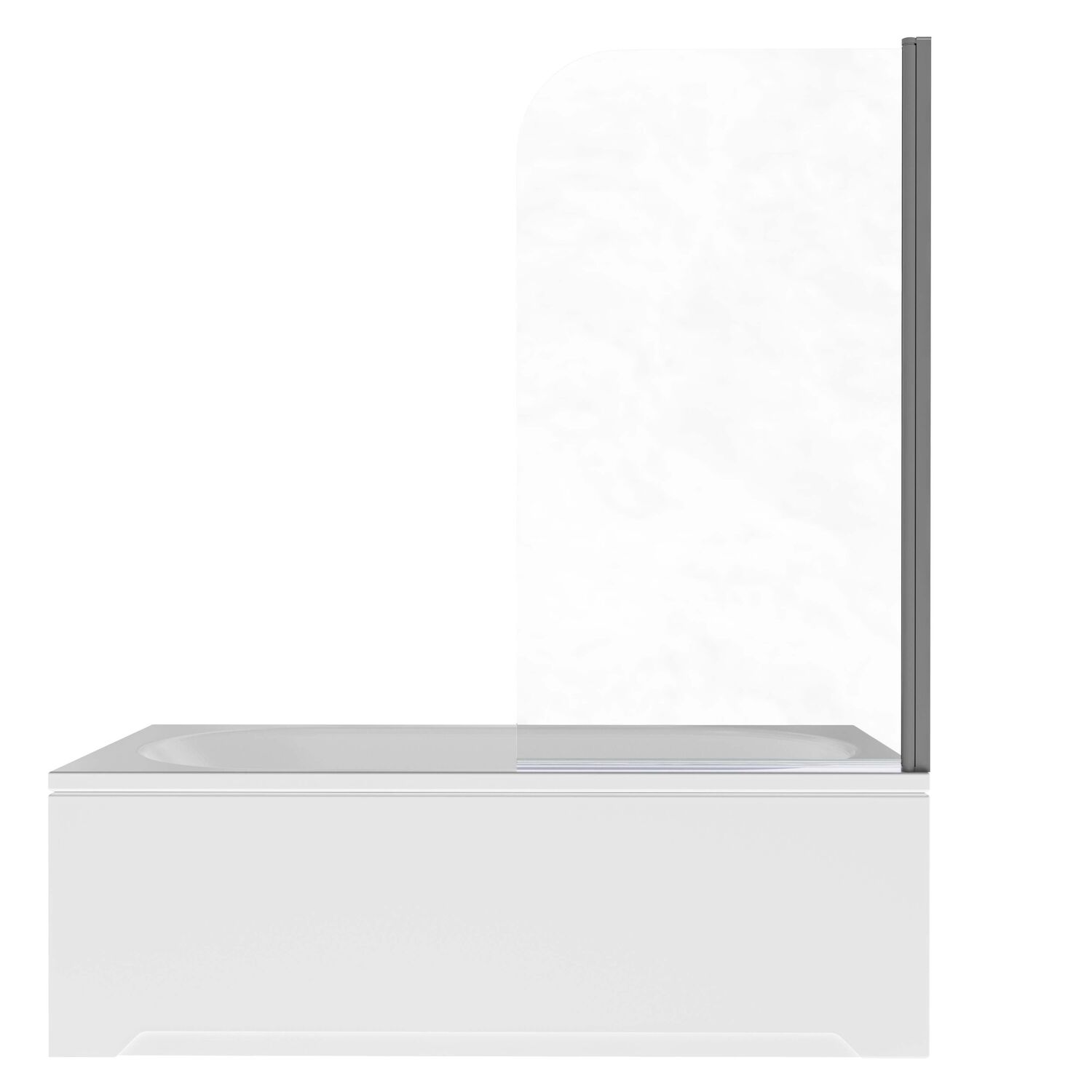 Шторка на ванну Акватек AQ.BSRC.080.1GM 80x150, стекло прозрачное, профиль оружейная сталь