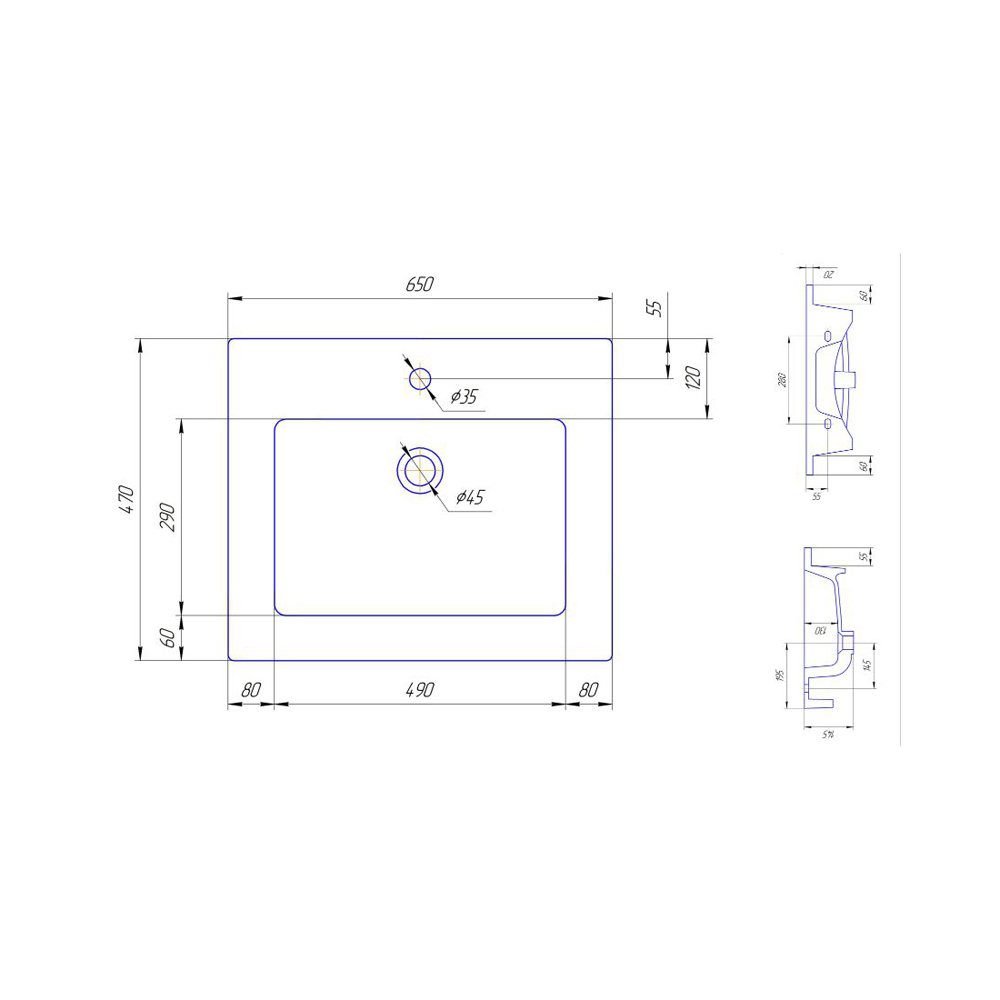 Мебель для ванной Corozo Лорена 65, цвет белый / антик