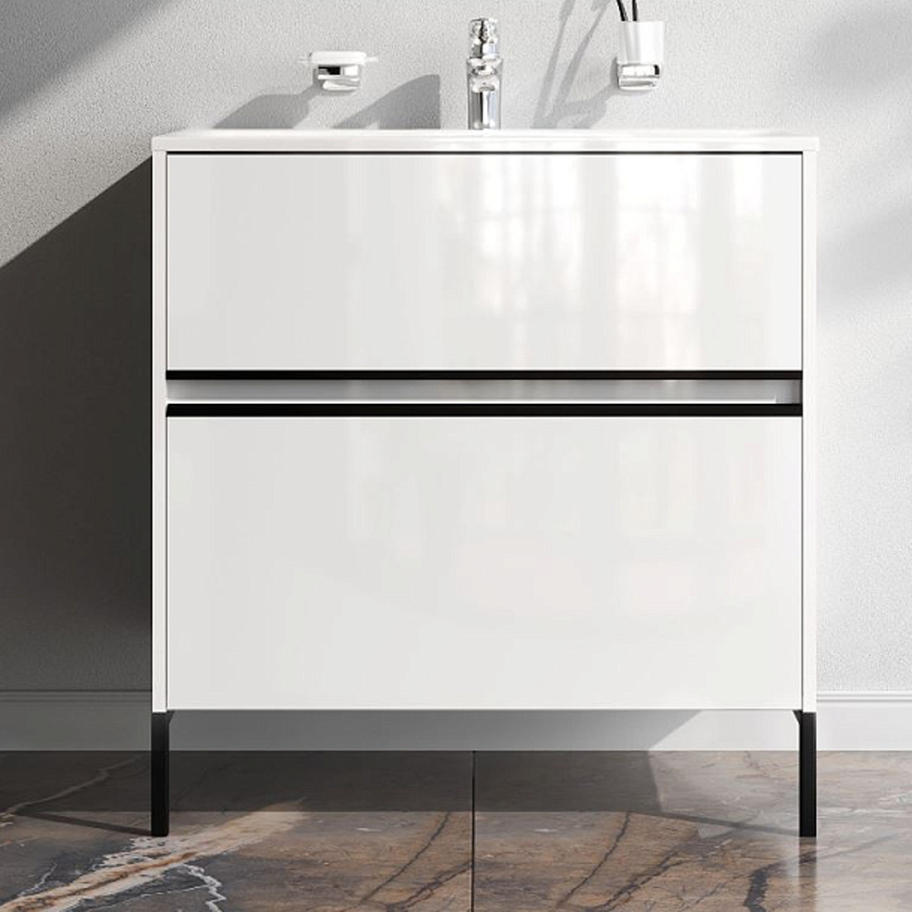 Мебель для ванной AM.PM Sense 80 подвесная/напольная, цвет белый глянец - фото 1