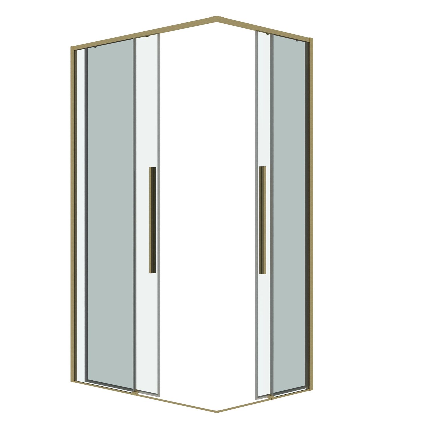 Душевой уголок Grossman Galaxy 120х80, стекло прозрачное, профиль золото сатин