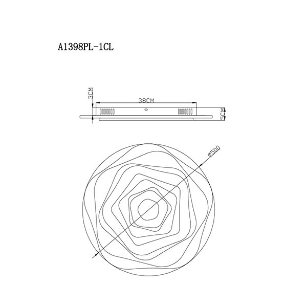 Потолочный светильник Arte Lamp Multi-Piuma A1398PL-1CL, арматура белая, плафон пластик белый, 50х50 см - фото 1