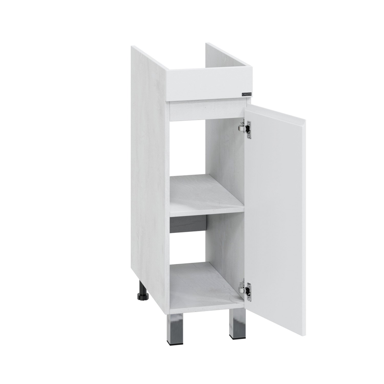 Тумба под раковину Санта Марс 29, цвет белый / беленое дерево - фото 1