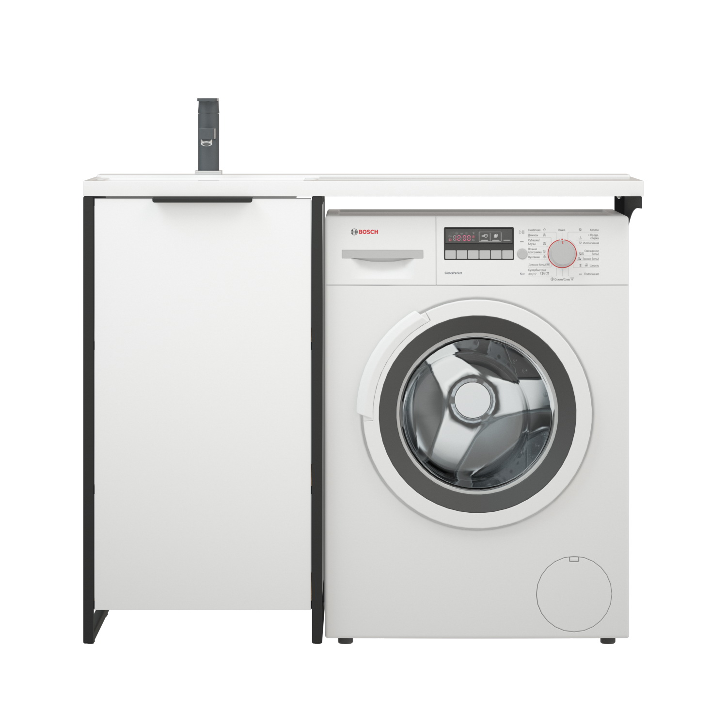 Тумба под раковину Corozo Гера 48 D напольная, цвет белый - фото 1