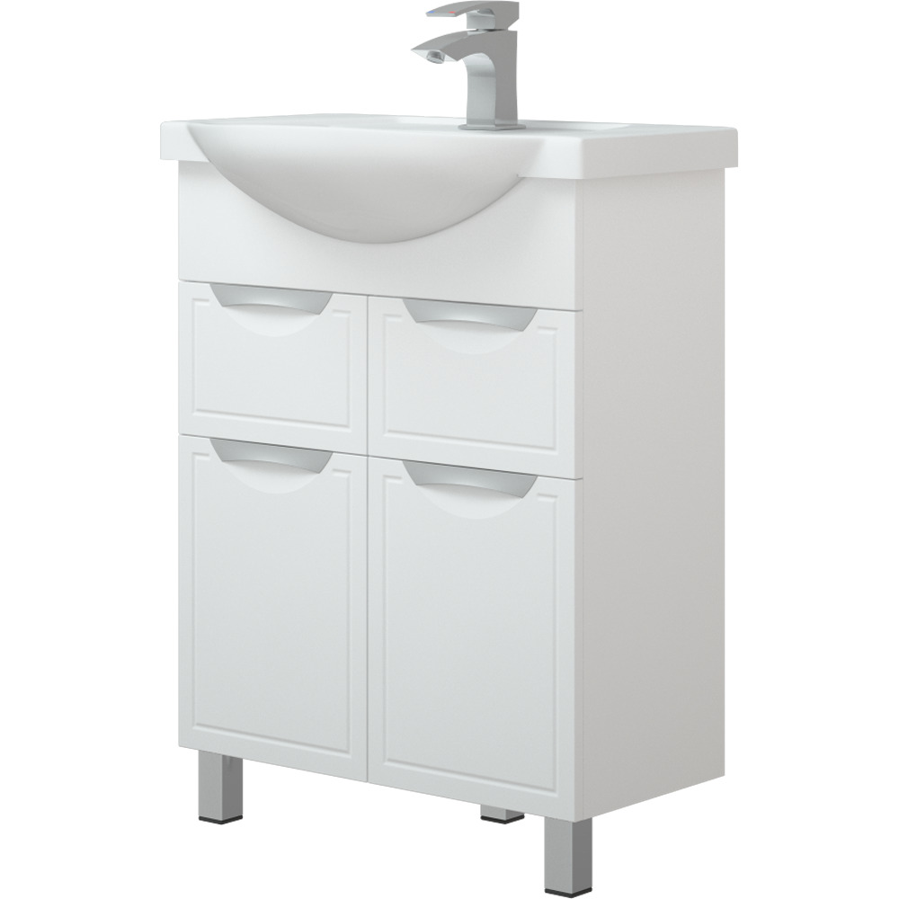 Тумба под раковину Corozo Монро 65, цвет белый - фото 1