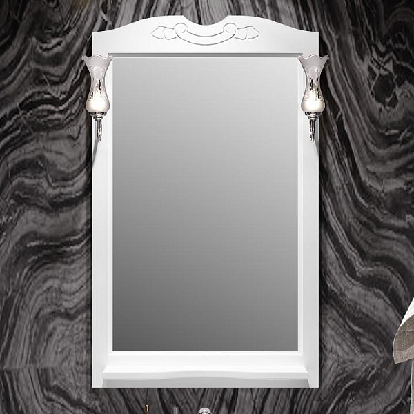 Зеркало Опадирис Брунелла 65x105, цвет белый матовый