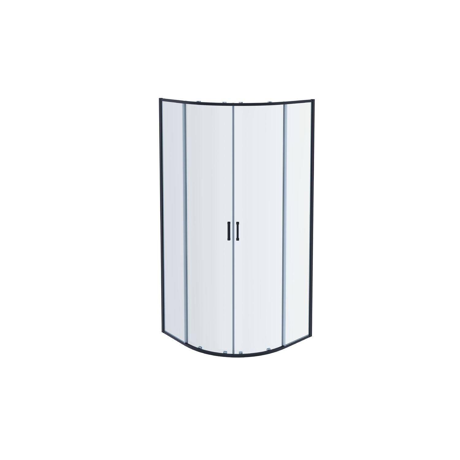 Душевой уголок Акватек Ария AQ ARI RO 10020BL 100x100, стекло прозрачное, профиль черный