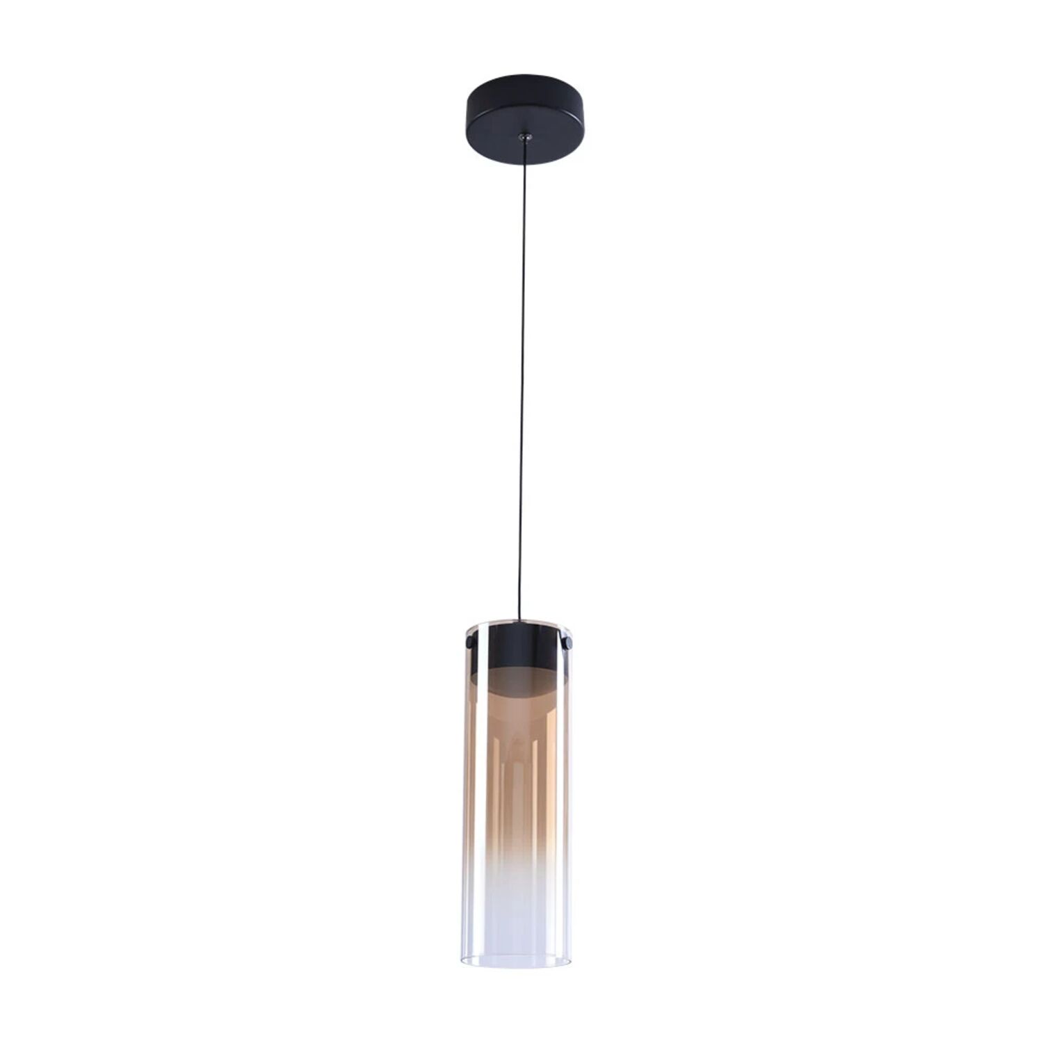 Подвесной светильник Arte Lamp Lanterna A3606SP-8BK, арматура черная, плафон стекло янтарное
