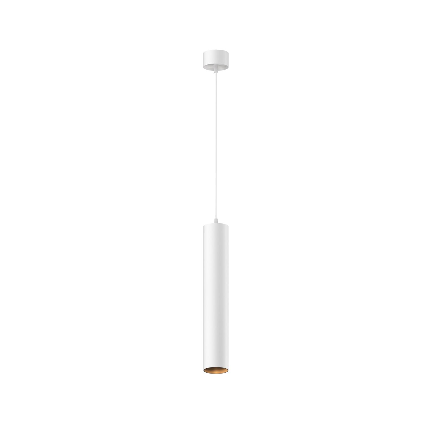 Подвесной светильник Maytoni Focus LED P072PL-L12W3K-1, арматура белая, профиль алюминий белый