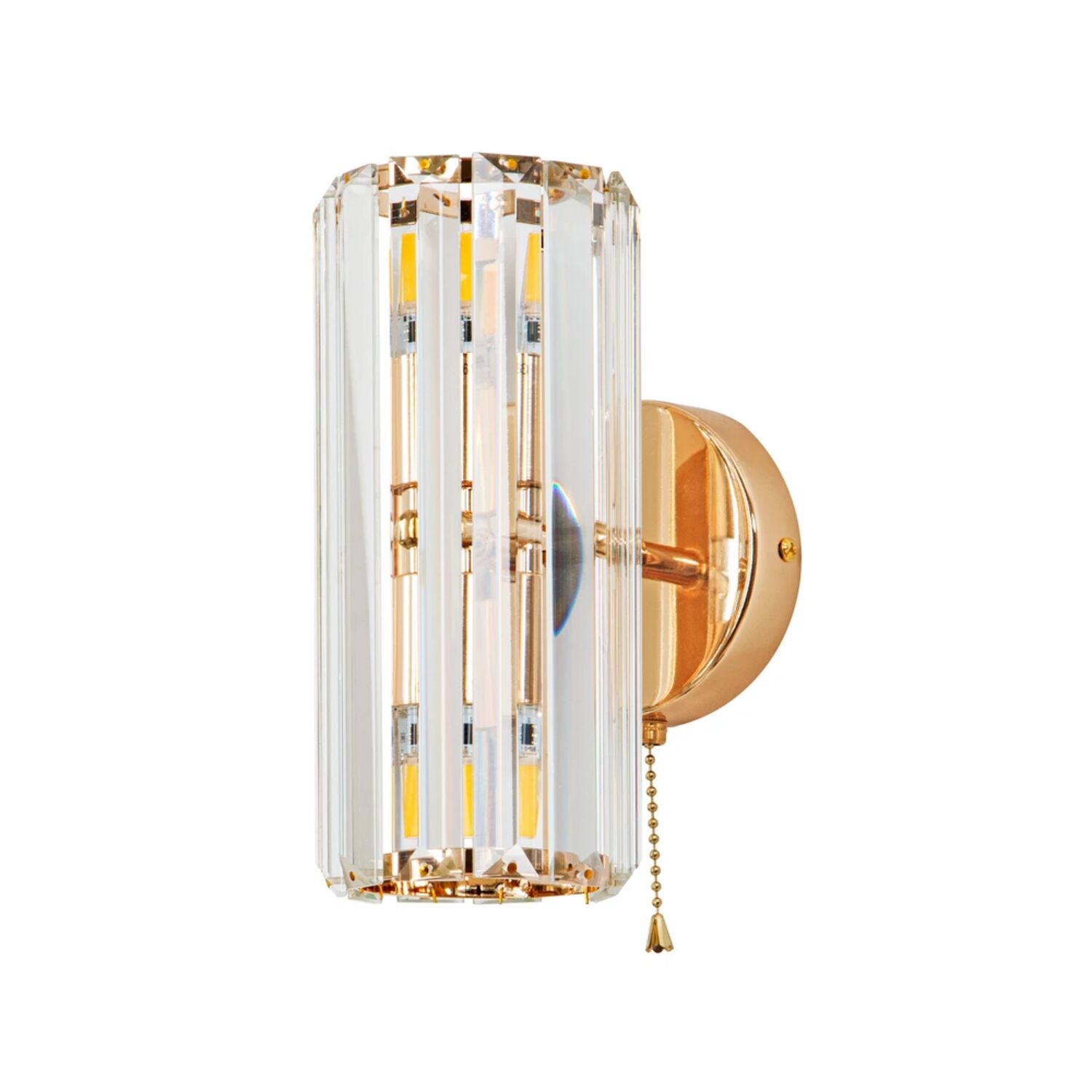 Настенный светильник Arte Lamp Santorini A1049AP-2GO, арматура золото, плафон хрусталь прозрачный