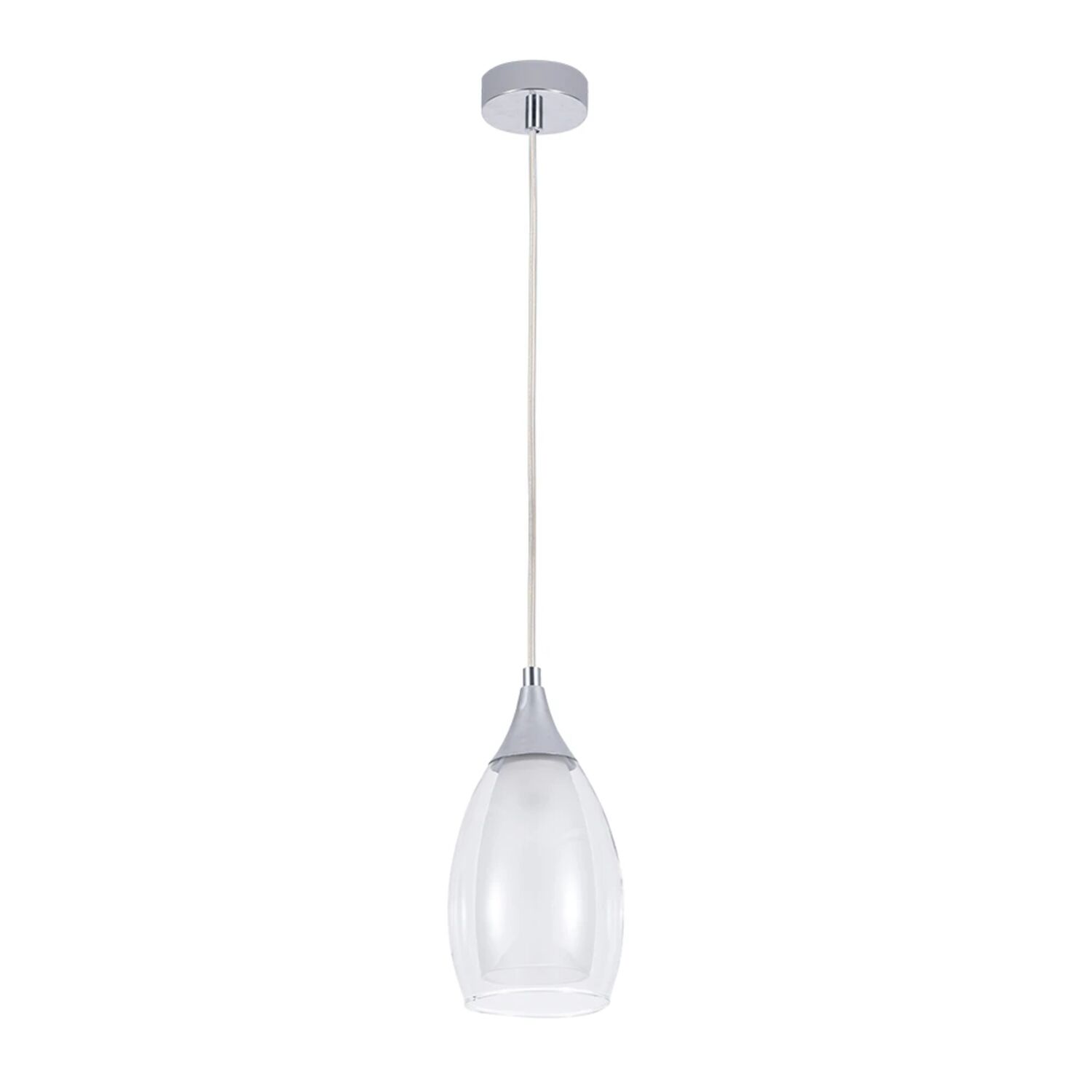 Подвесной светильник Arte Lamp Barry A7951SP-1CC, арматура хром, плафон стекло белое