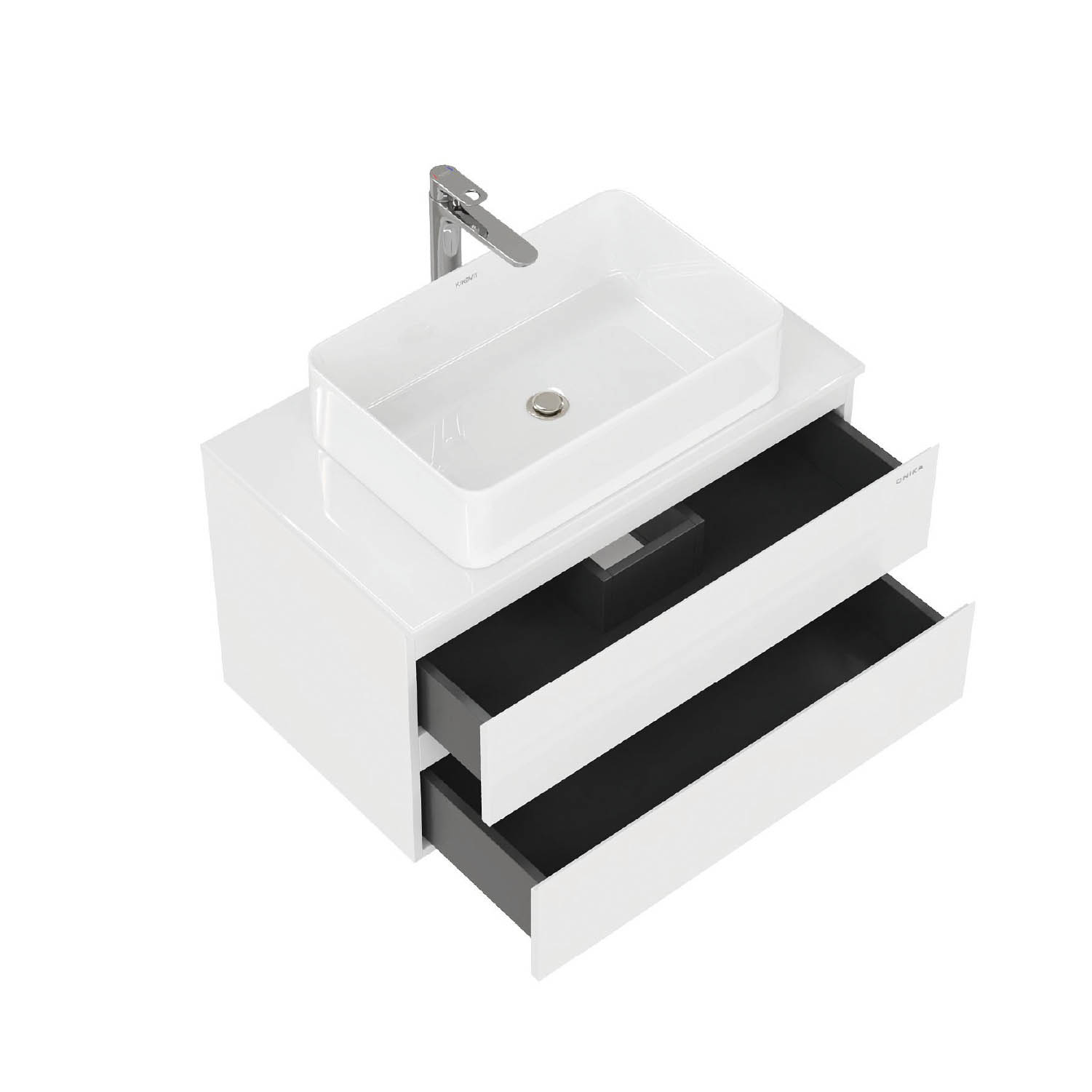 Тумба под раковину Оника Алеста 80, цвет белый - фото 1