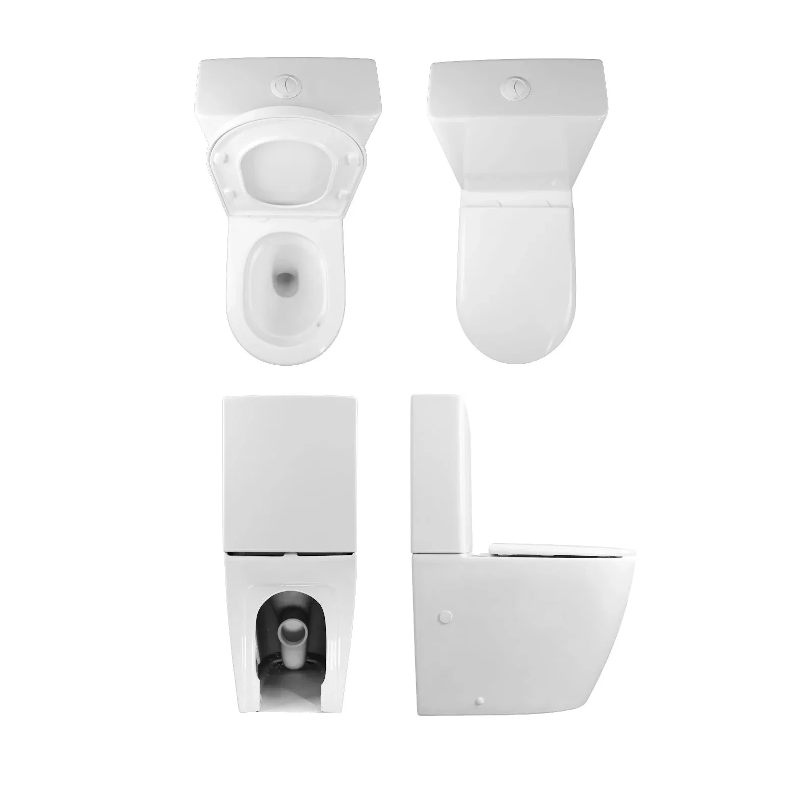 Унитаз Joki ЭЛИТА T JK60862001 напольный с безободковой чашей, смыв ТОРНАДО, с сиденьем микролифт, цвет белый глянец
