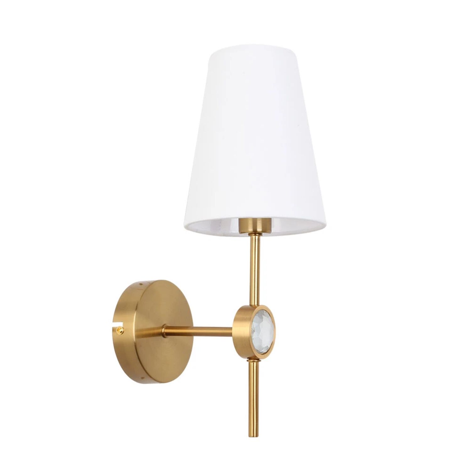 Бра Arte Lamp Daniella A4104AP-1PB, арматура полированная медь, плафон ткань белая