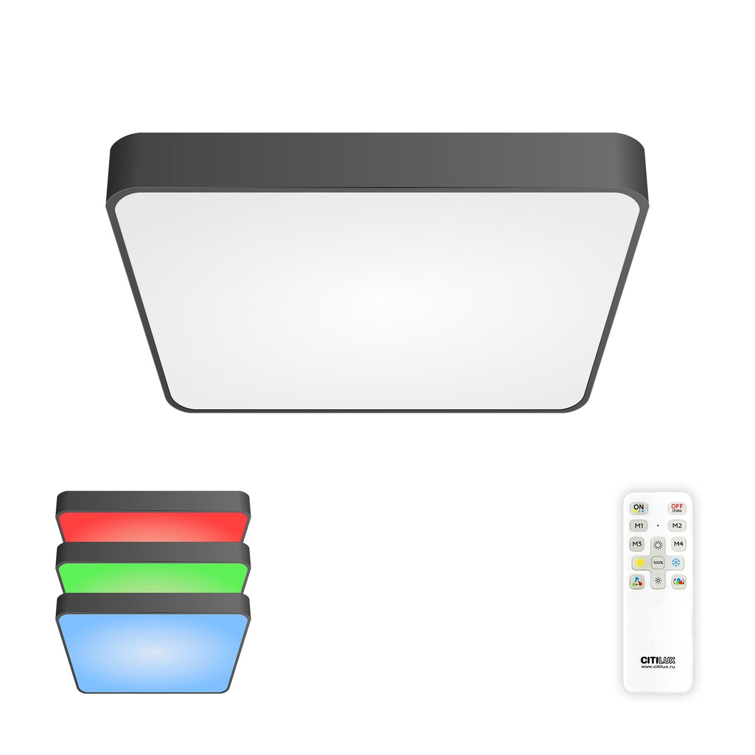 Потолочный светильник Citilux Купер CL724K70G1, арматура черная