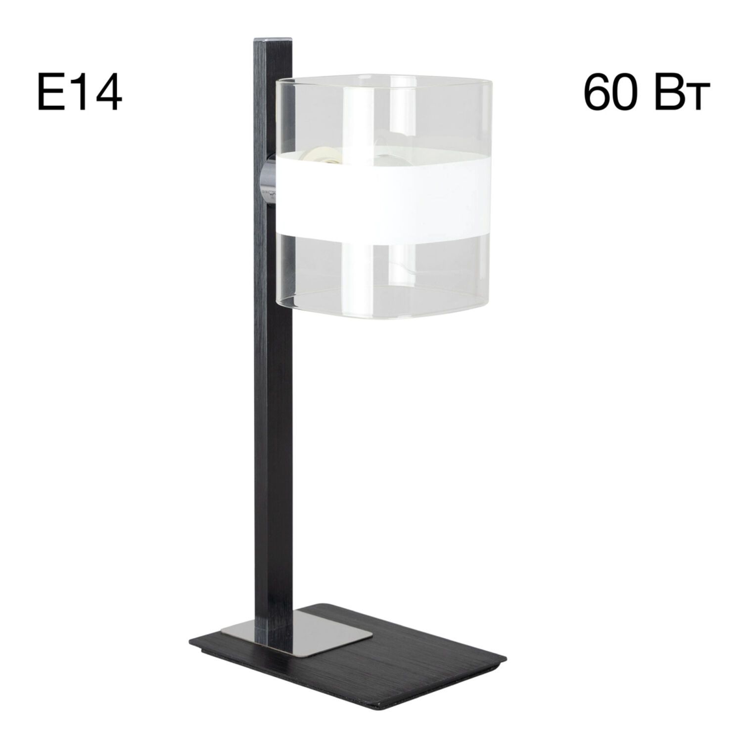 Настольный светильник Citilux Вирта CL139812, арматура черная, плафоны стекло прозрачное