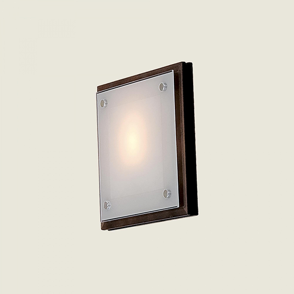 Настенный светильник Citilux 938 CL938311, арматура хром / венге, плафон стекло белое, 30х30 см - фото 1