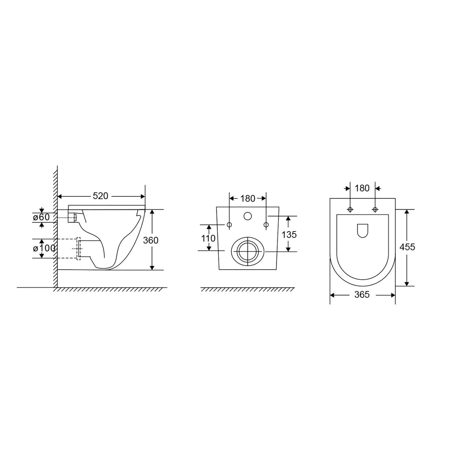 Унитаз Grossman Tornado GR-4411 MSQ подвесной, безободковый, с сиденьем микролифт, цвет белый матовый - фото 1