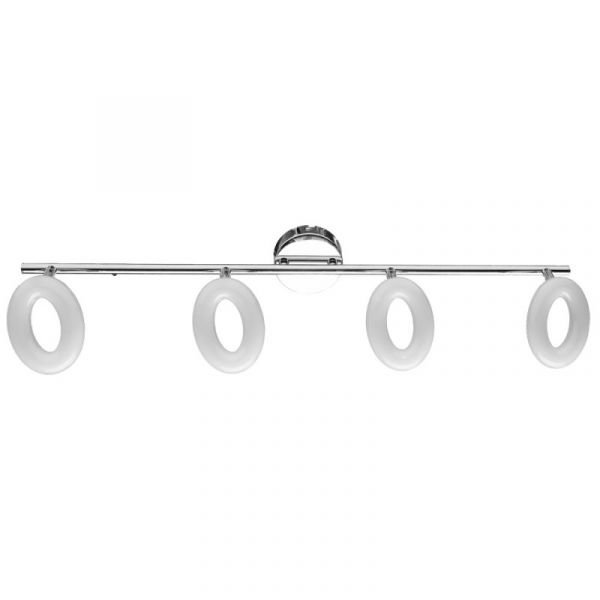 Спот Arte Lamp Ciambella A8972PL-4CC, арматура хром, плафоны полимер белый, 76х12 см