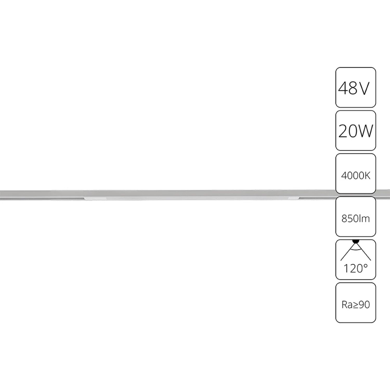 Магнитный трековый светильник Arte Lamp Optima A7264PL-1WH, арматура белый 