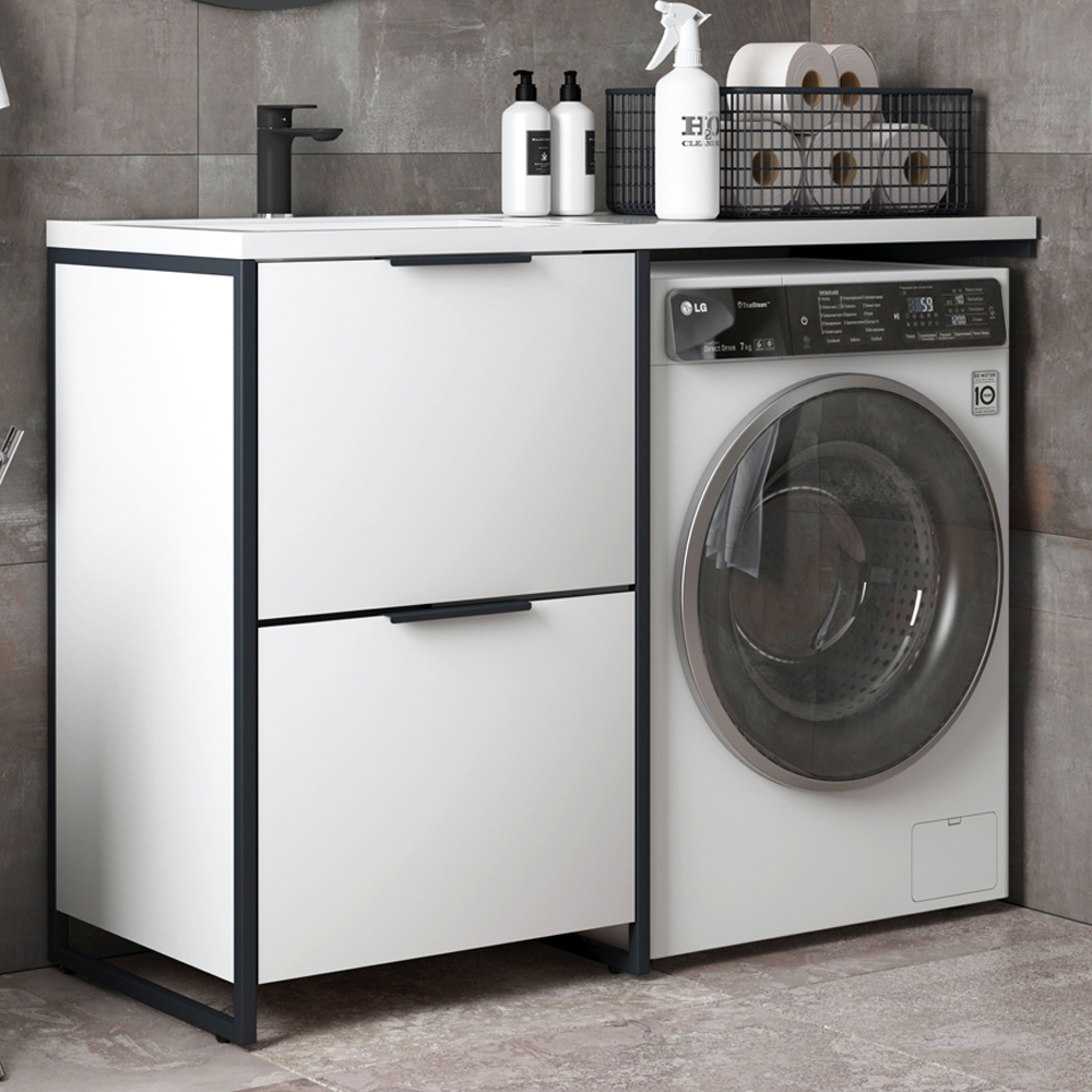 Тумба под раковину Corozo Гера 57 Z напольная, цвет белый