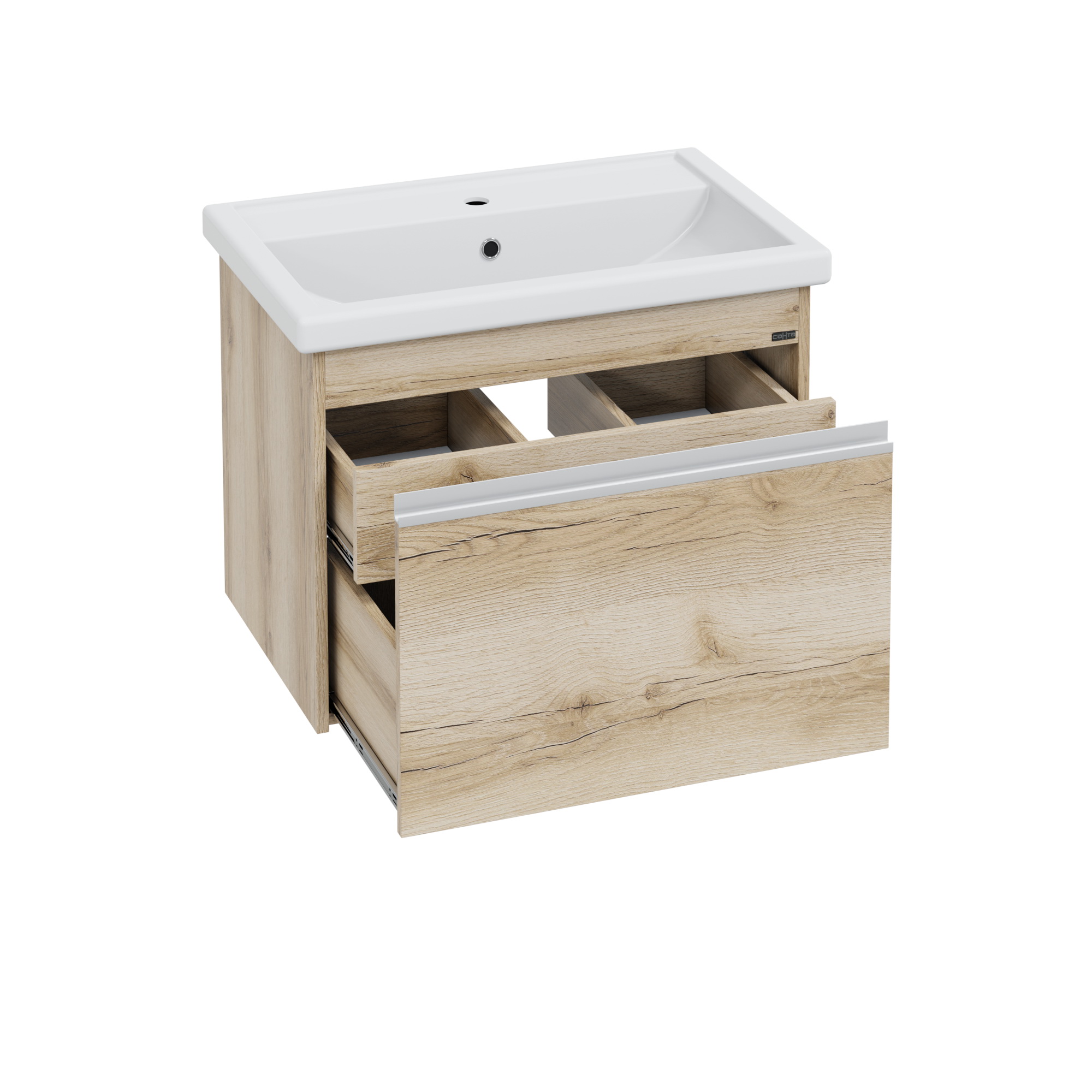Тумба под раковину Санта Уран 70 подвесная, цвет дуб австрийский - фото 1