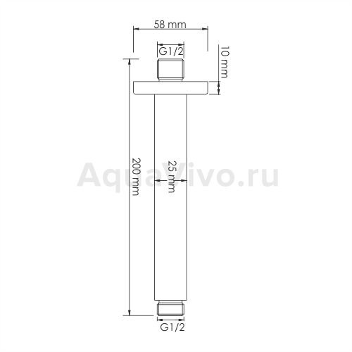Кронштейн для душа WasserKRAFT A152, цвет черный - фото 1