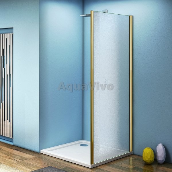 Боковая стенка Good Door Jazze SP-80-G-BR 80, стекло грейп, профиль бронза