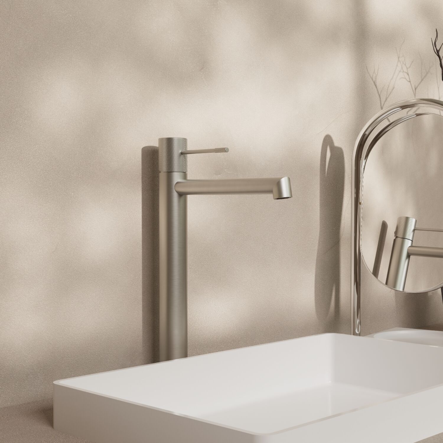 Смеситель Vincea Desire VBF-1D2BN для раковины, цвет брашированный никель - фото 1