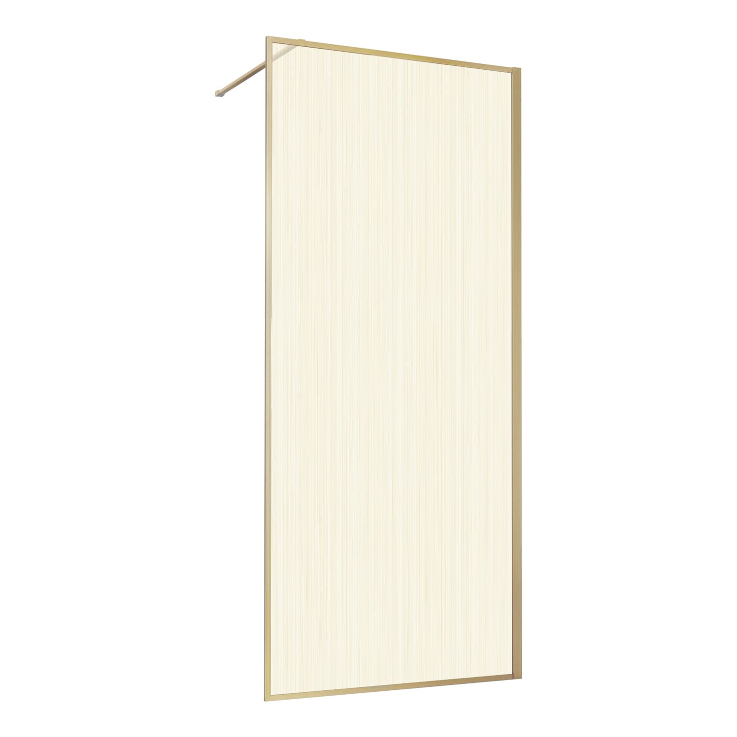 Душевая перегородка Vincea Walk-In VSW-1HP 100x200, стекло ламинированное с золотыми нитями, профиль брашированное золото - фото 1