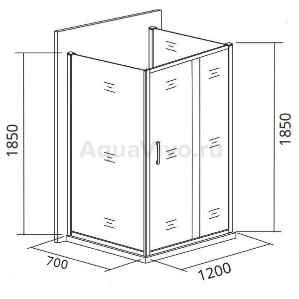 Душевой уголок Good Door Infinity WTW+SP-C-CH 120x70, стекло прозрачное, профиль хром - фото 1