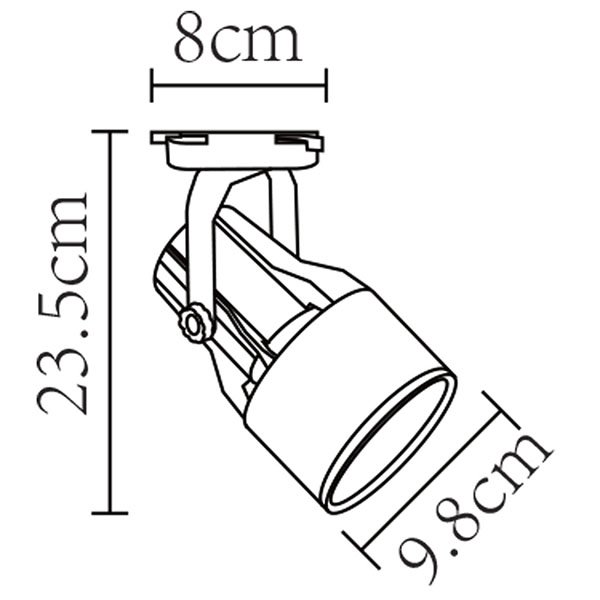 Трековый светильник Arte Lamp Lyra A6252PL-1BK, арматура черная, плафон металл черный, 10х10 см