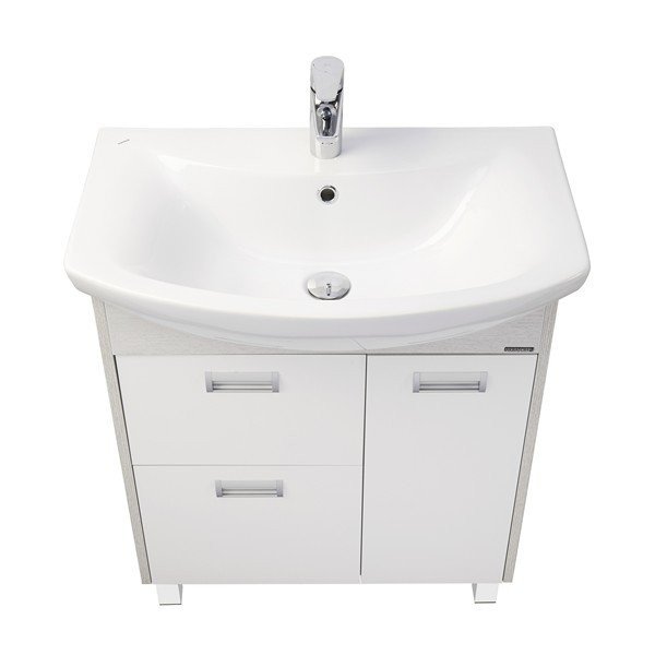 Мебель для ванной Акватон Бекка Pro 70, цвет белый / дуб сомерсет