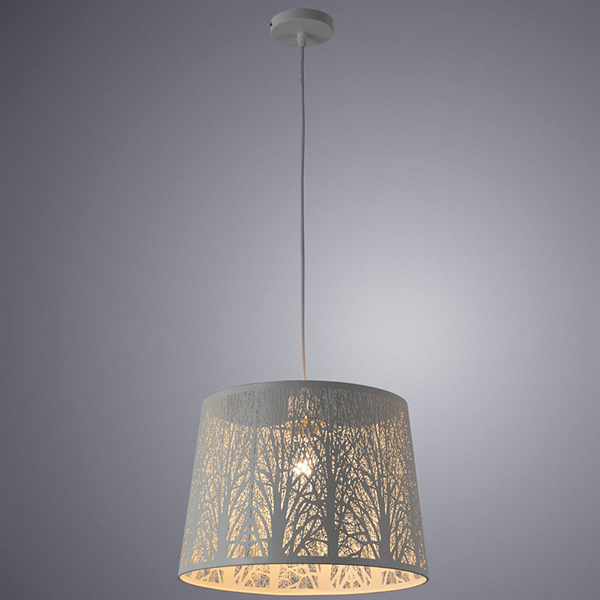 Подвесной светильник Arte Lamp Celesta A2769SP-1WH, арматура белая, плафон металл белый, 35х35 см - фото 1