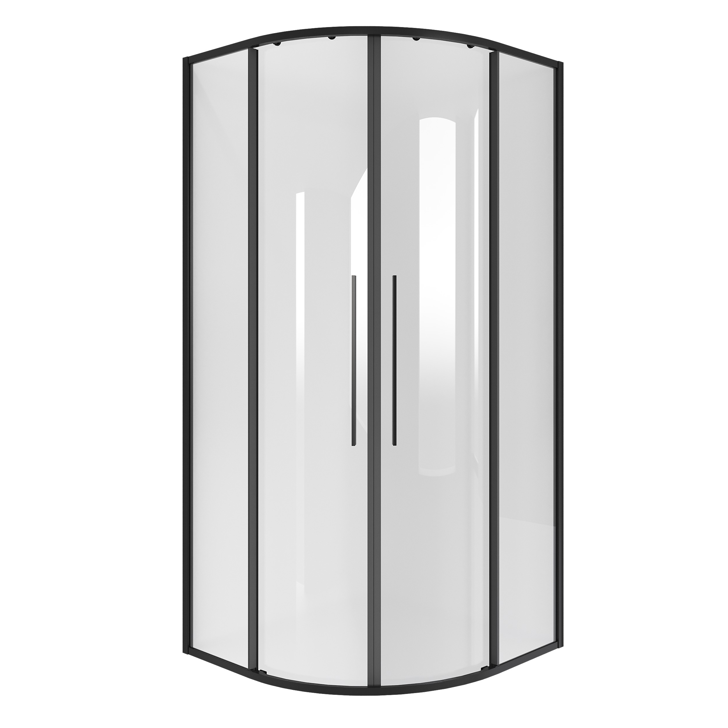 Душевой уголок Niagara Nova NG-6827-34 Black 100x100, стекло прозрачное, профиль черный матовый - фото 1
