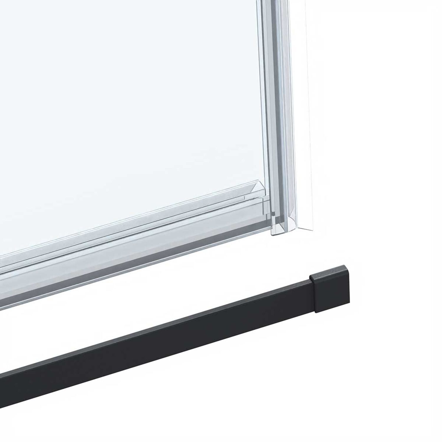 Душевая дверь Vincea Como Soft VDS-1CS 150x195, стекло прозрачное, профиль черный - фото 1