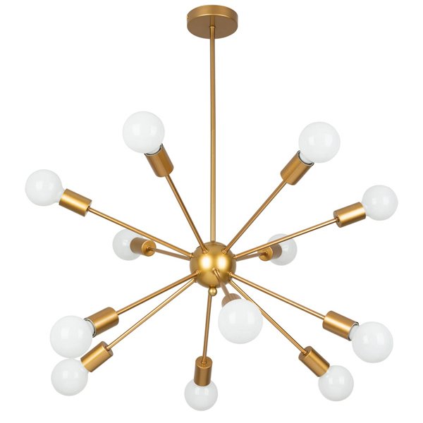 Подвесная люстра Arte Lamp Alastor A6702PL-12PB, арматура медь, 70х70 см