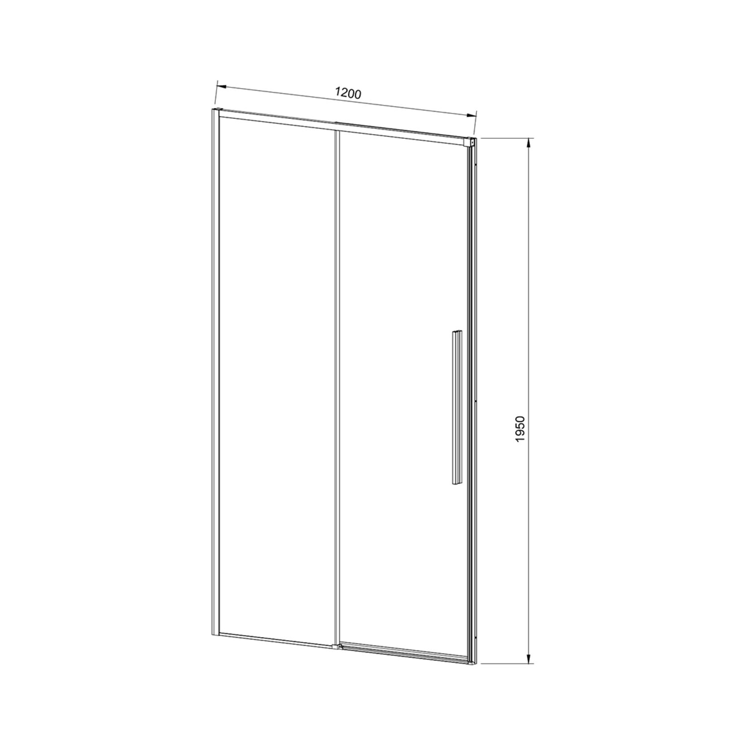 Душевая дверь Vincea Slim-N VDS-4SN 120x195, стекло прозрачное, профиль вороненая сталь - фото 1