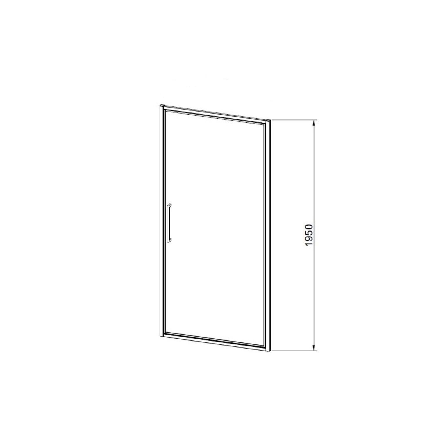 Душевая дверь Vincea Slim VDP-4SL 90x195, стекло прозрачное, профиль брашированное золото - фото 1