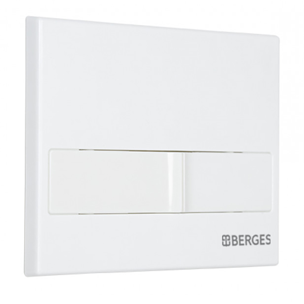 Комплект Berges 043388 унитаза Okus Rimless с сиденьем микролифт и инсталляции Novum с белой кнопкой L1 - фото 1